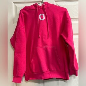Overtime Women’s Hot Pink Long Sleeve Hoodie - Size Large - VGUC